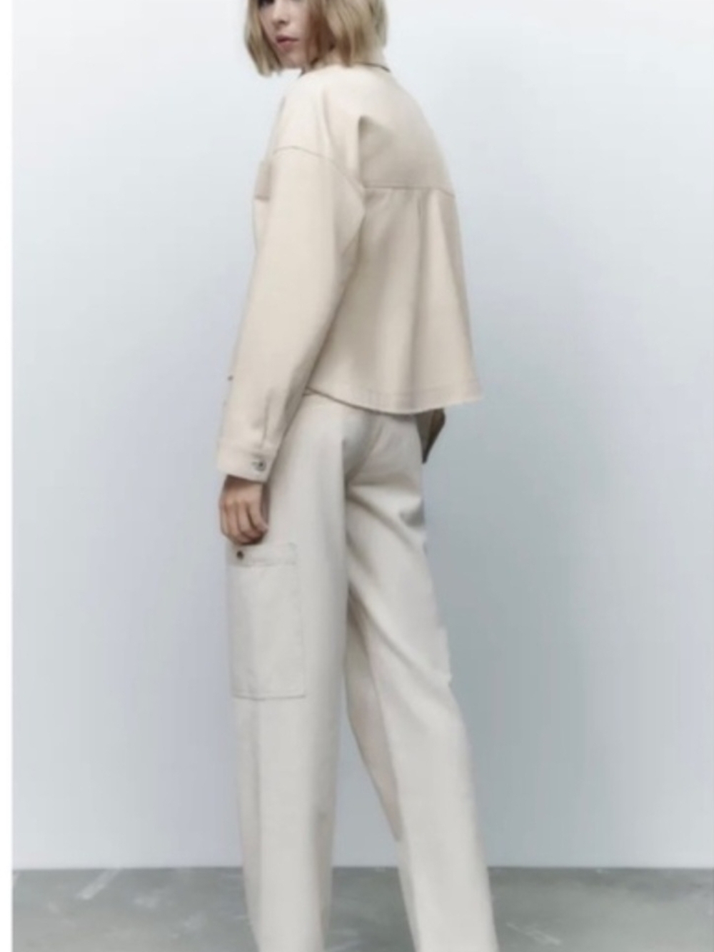 Zara Cream Button-Front Fringe Jacket - Picture 2 of 14